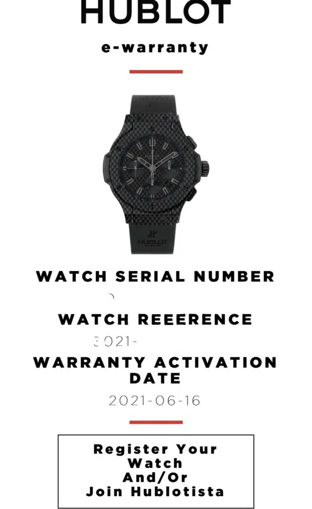 HUBLOT e-Warranty - Vivatech 2021 - LabLuxury and Retail 